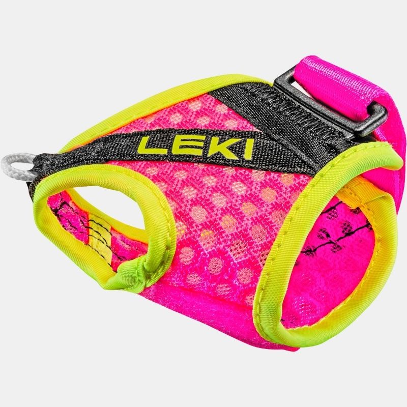 LEKI Shark Frame Strap Mesh Cinturino da Polso S/M/L Neonpink