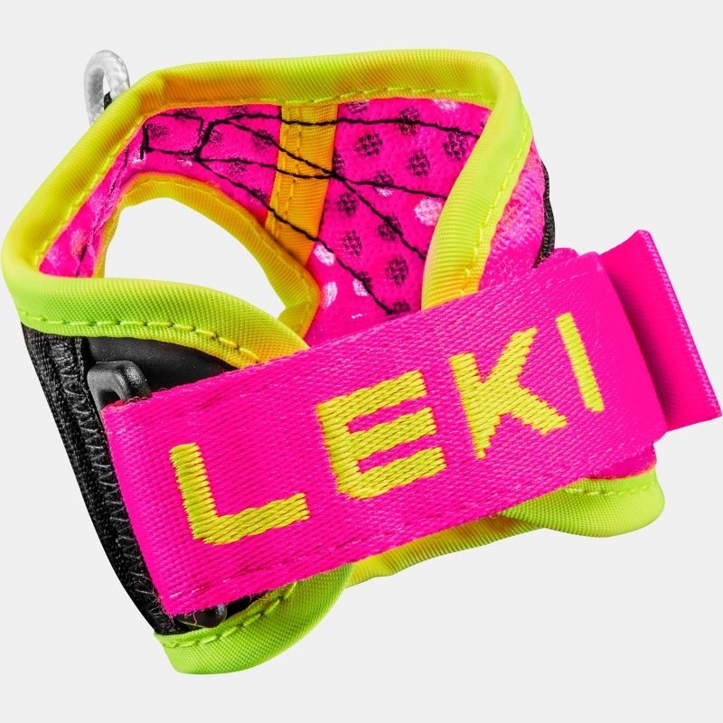 LEKI Shark Frame Strap Mesh Cinturino da Polso S/M/L Neonpink
