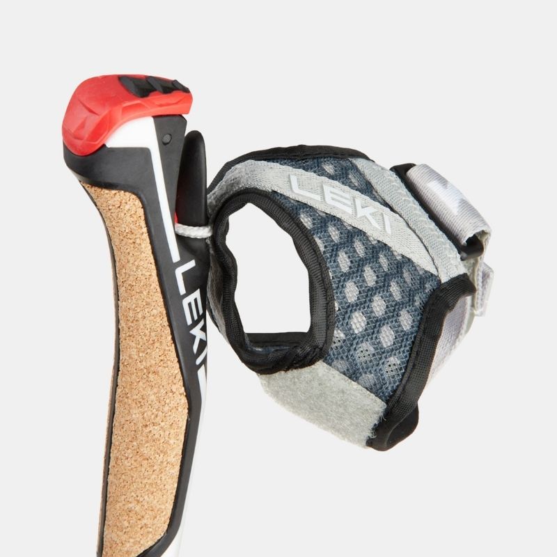 LEKI Shark Frame Strap Mesh Cinturino da Polso S/M/L Grigio