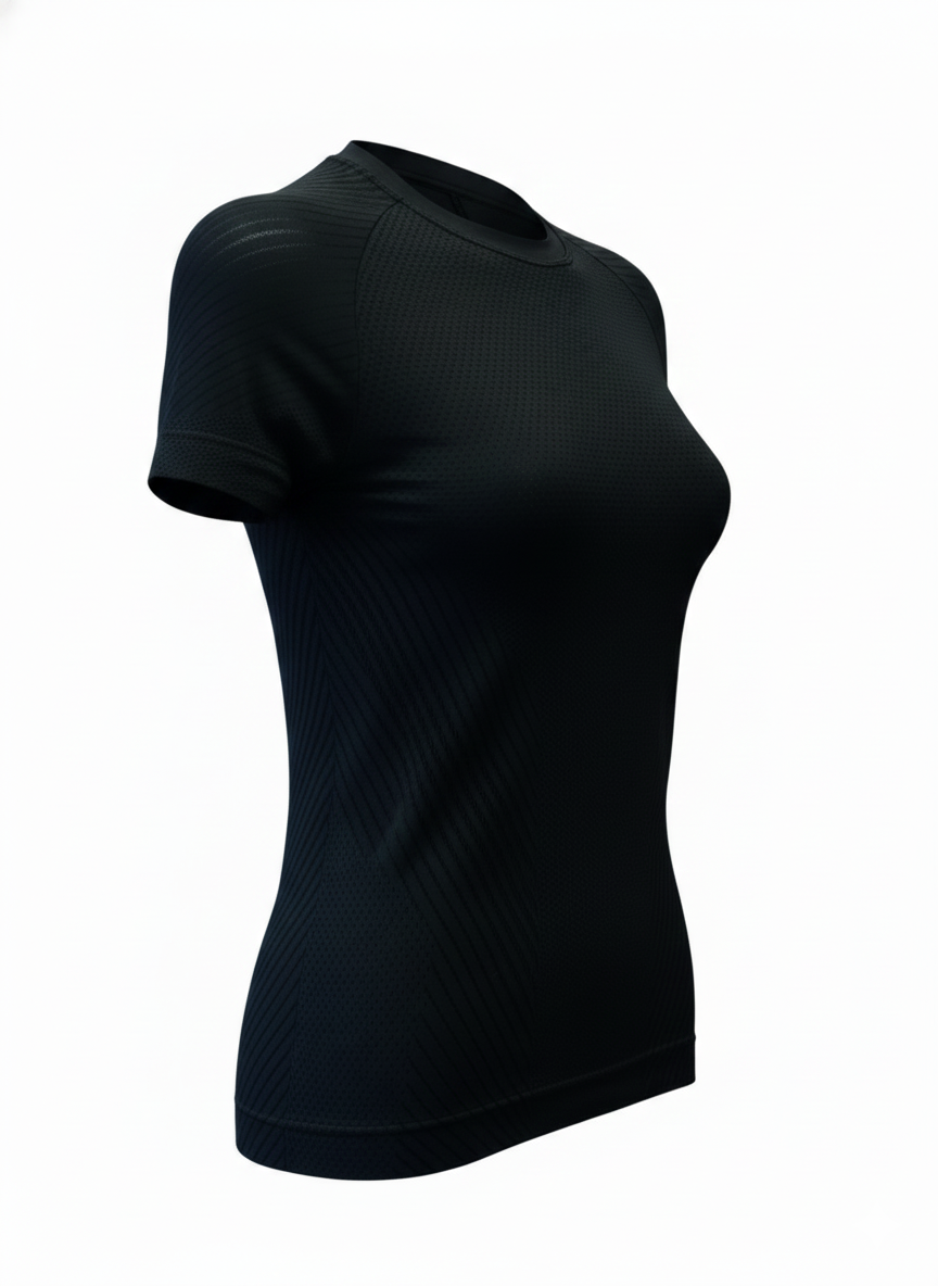 TRS BR500 T-shirt Breeze Donna Nero Trail Running