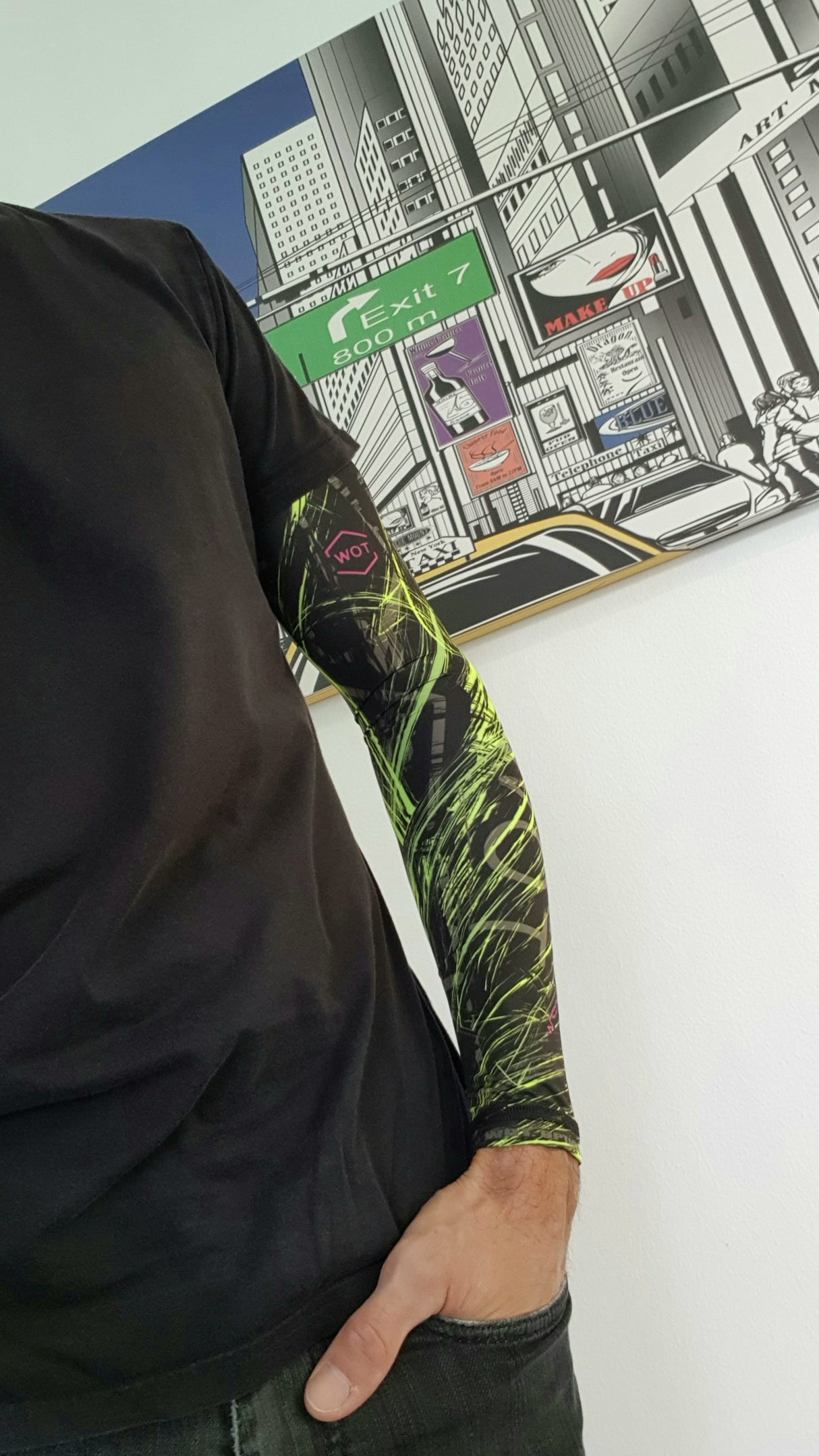 WOT BSK.ARM Manicotti Sniper Unisex Nero/Giallo Trail Running