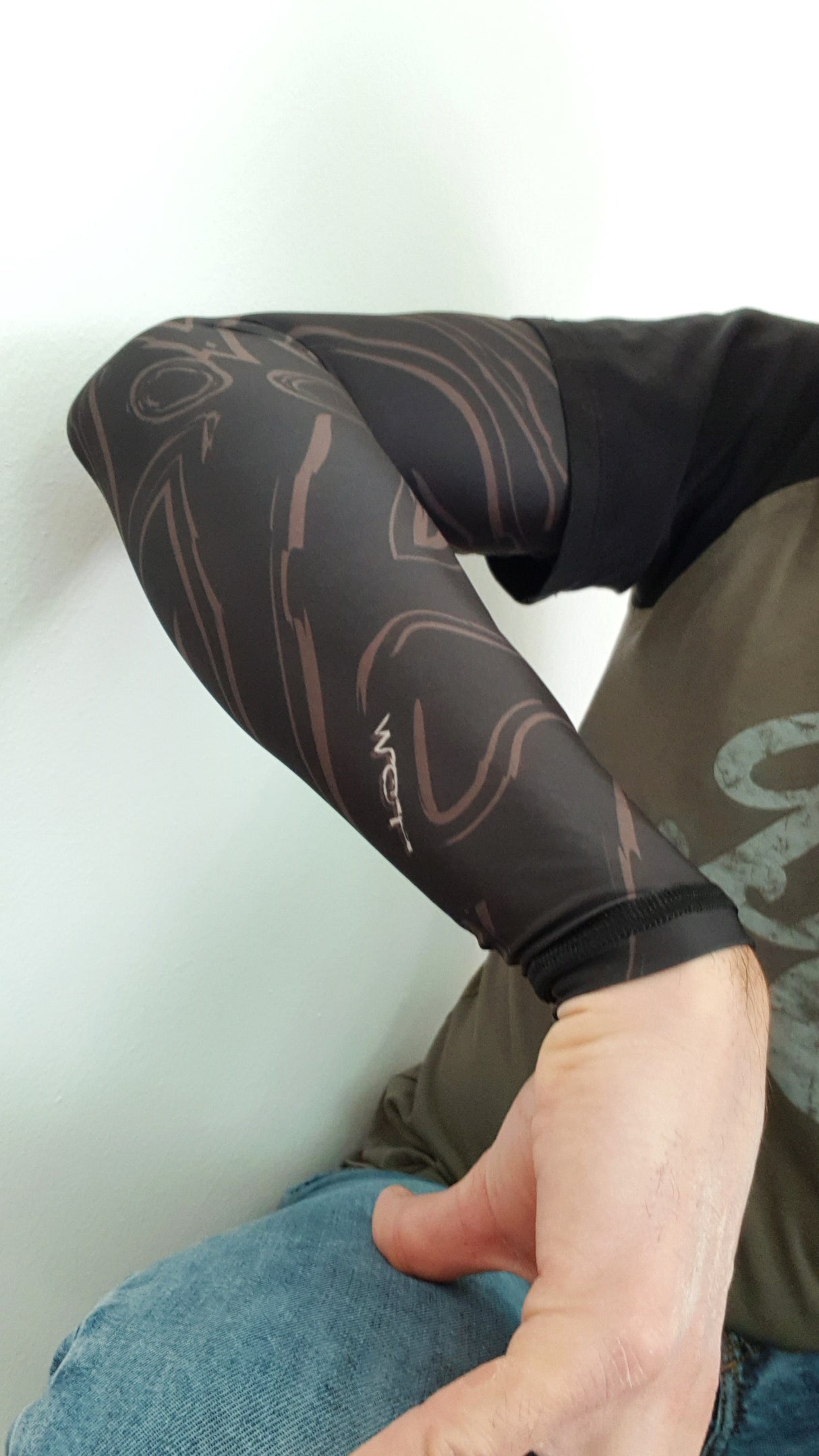 WOT RSK.ARM Manicotti Kendra Unisex Nero/Marrone Trail Running