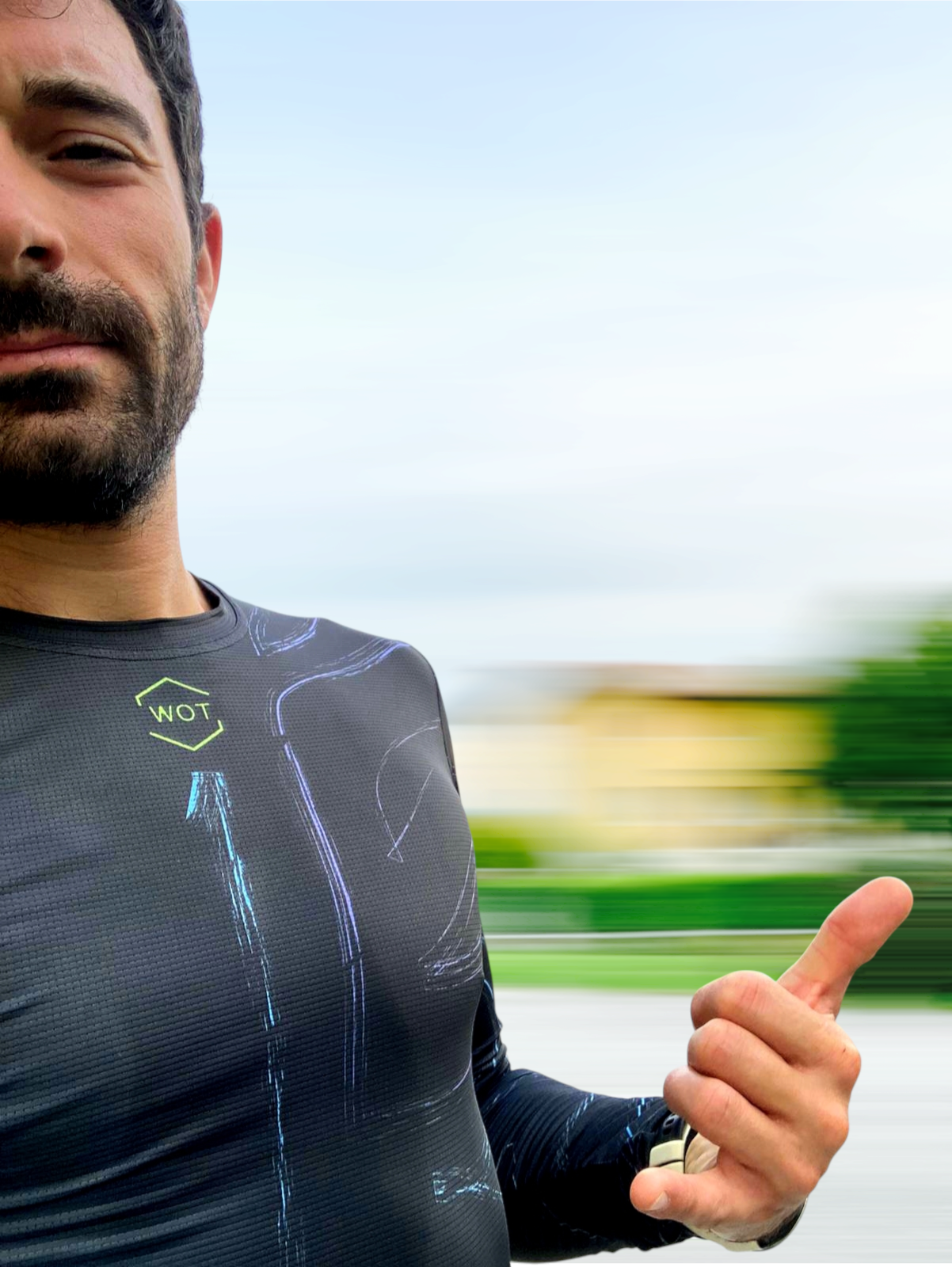 WOT RSK.ML Maglia Sniper Unisex Nero Trail Running