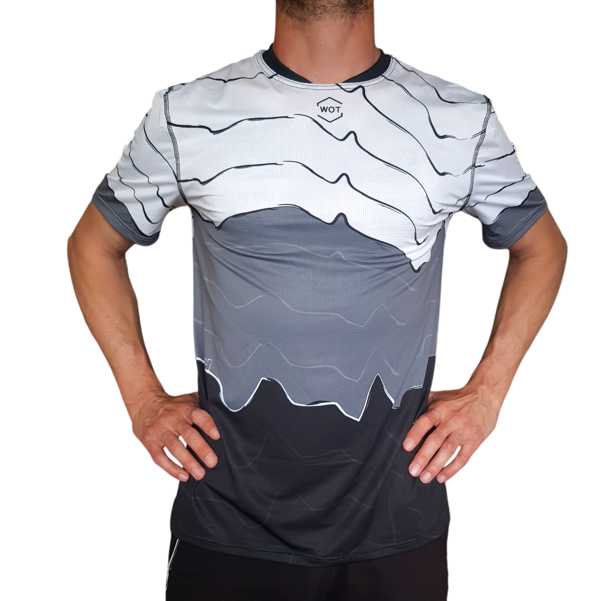 WOT RWO.TS T-shirt Rocas Unisex Bianco Trail Running