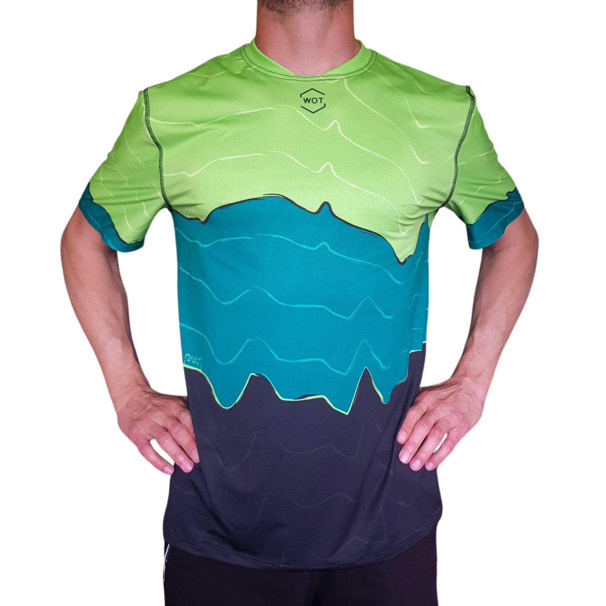 WOT RWO.TS T-shirt Rocas Unisex Green Trail Running