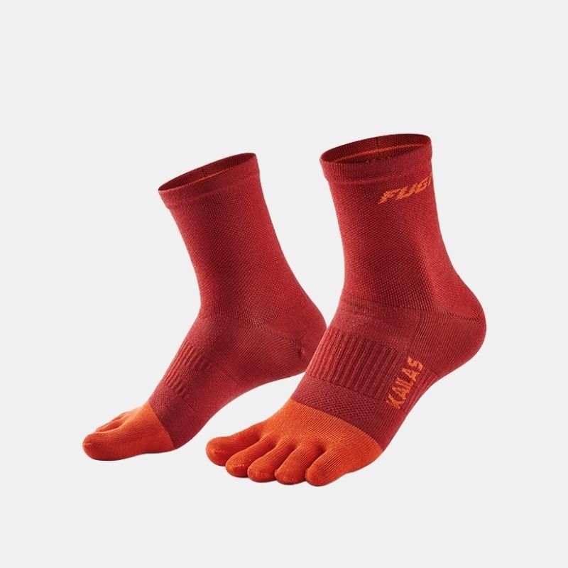 KAILAS Calze Mid a 5 Dita Arancione Trail Running