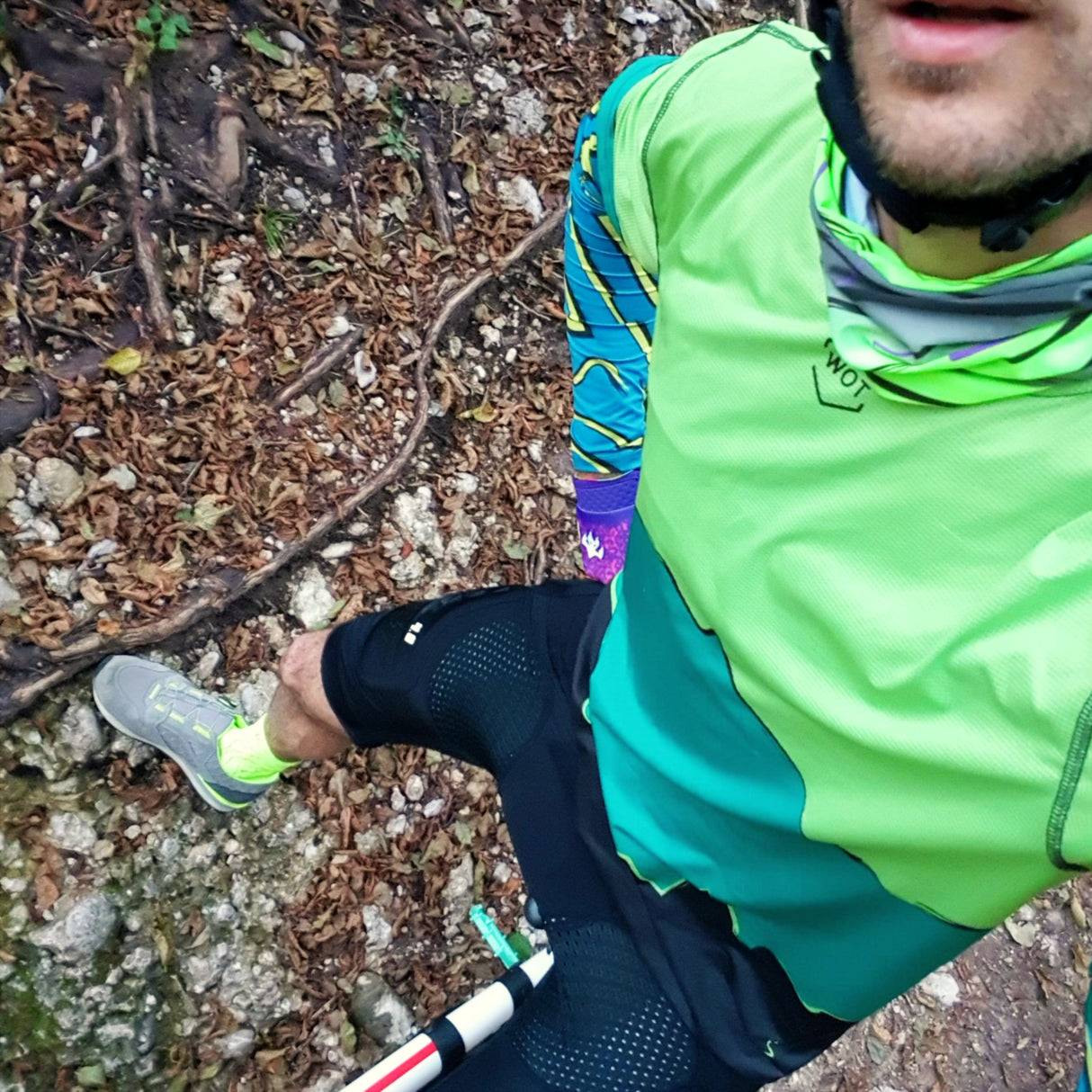 WOT RWO.TS T-shirt Rocas Unisex Green Trail Running